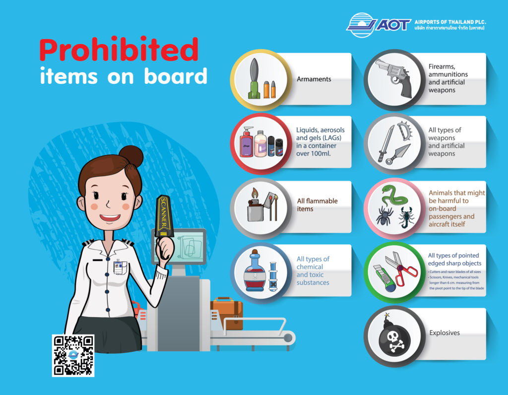 Prohibited Items On Board Airports Of Thailand